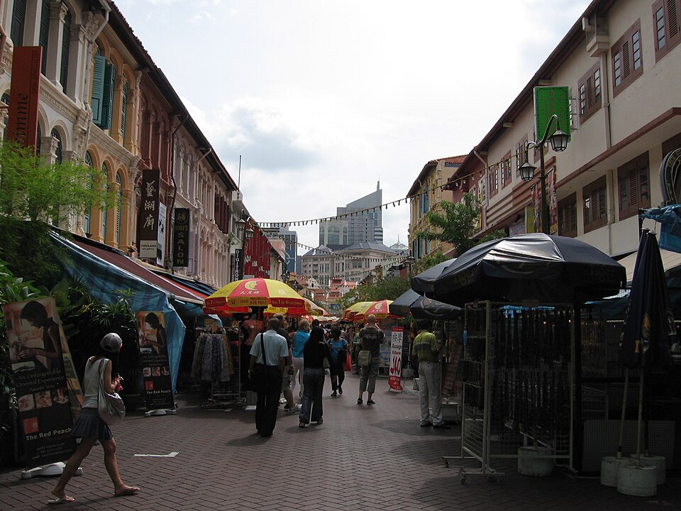 Pagoda Street Singapore Chinatown shophouses and pedestrian shopping lane