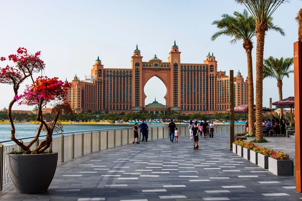 Palm Jumeirah Boardwalk with stunning views of the Arabian Gulf