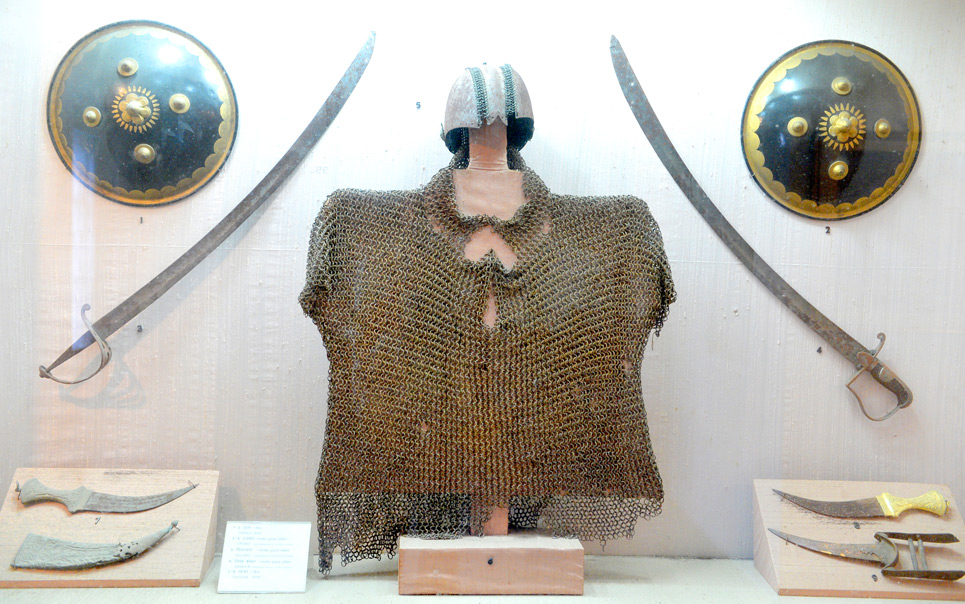 Artifact display section in Panipat Museum