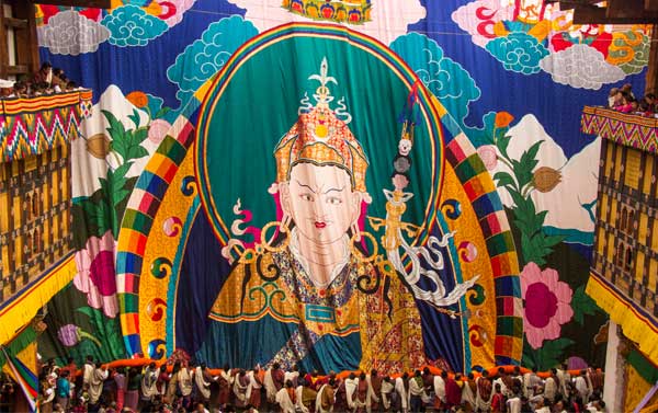 Thongdrel unfurling ceremony during Paro Tshechu festival