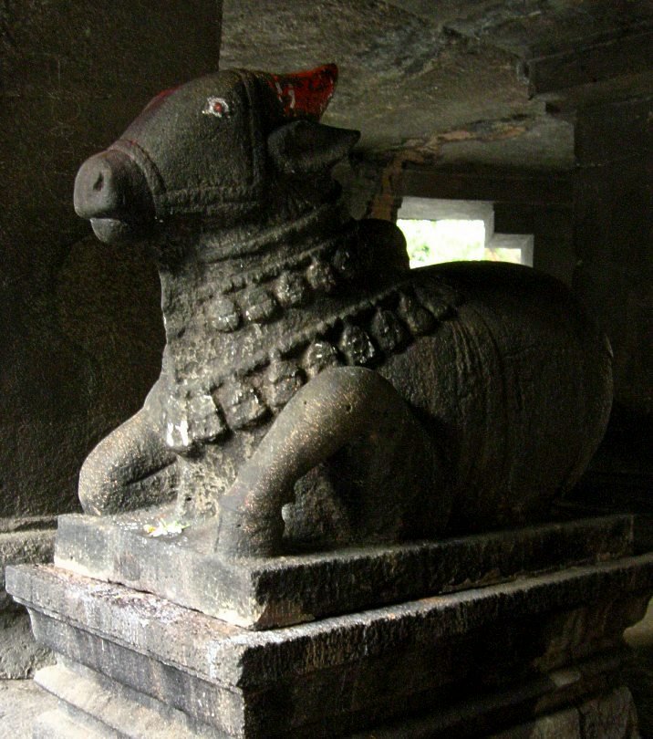 Nandi mandapa at Pataleshwar Cave Temple Pune