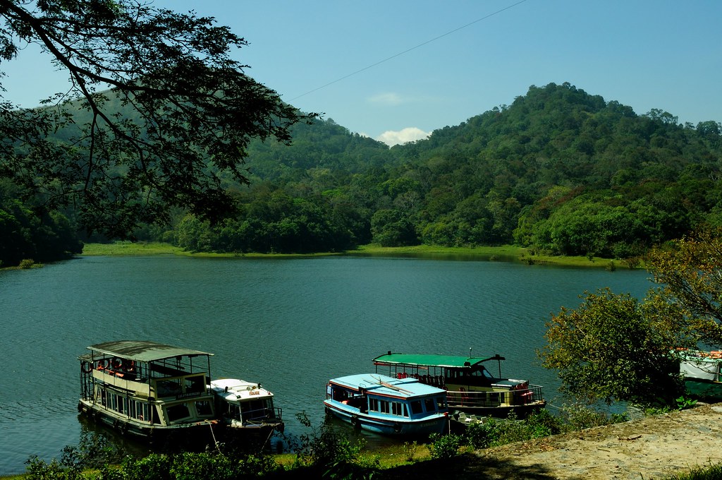 Periyar Wildlife Sanctuary landscape with lake