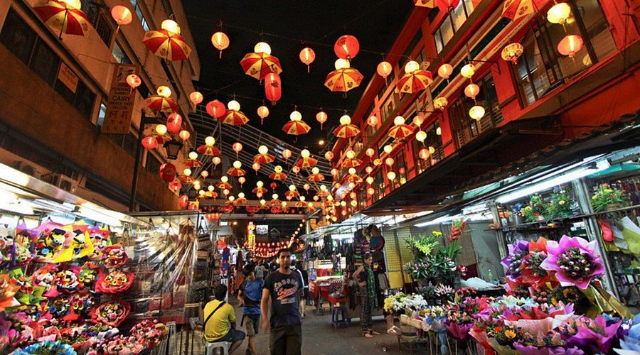 Night market entrance at Petaling Street Kuala Lumpur
