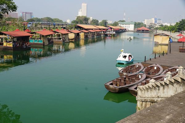 Canal-side walkway near Pettah Floating Market Colombo
