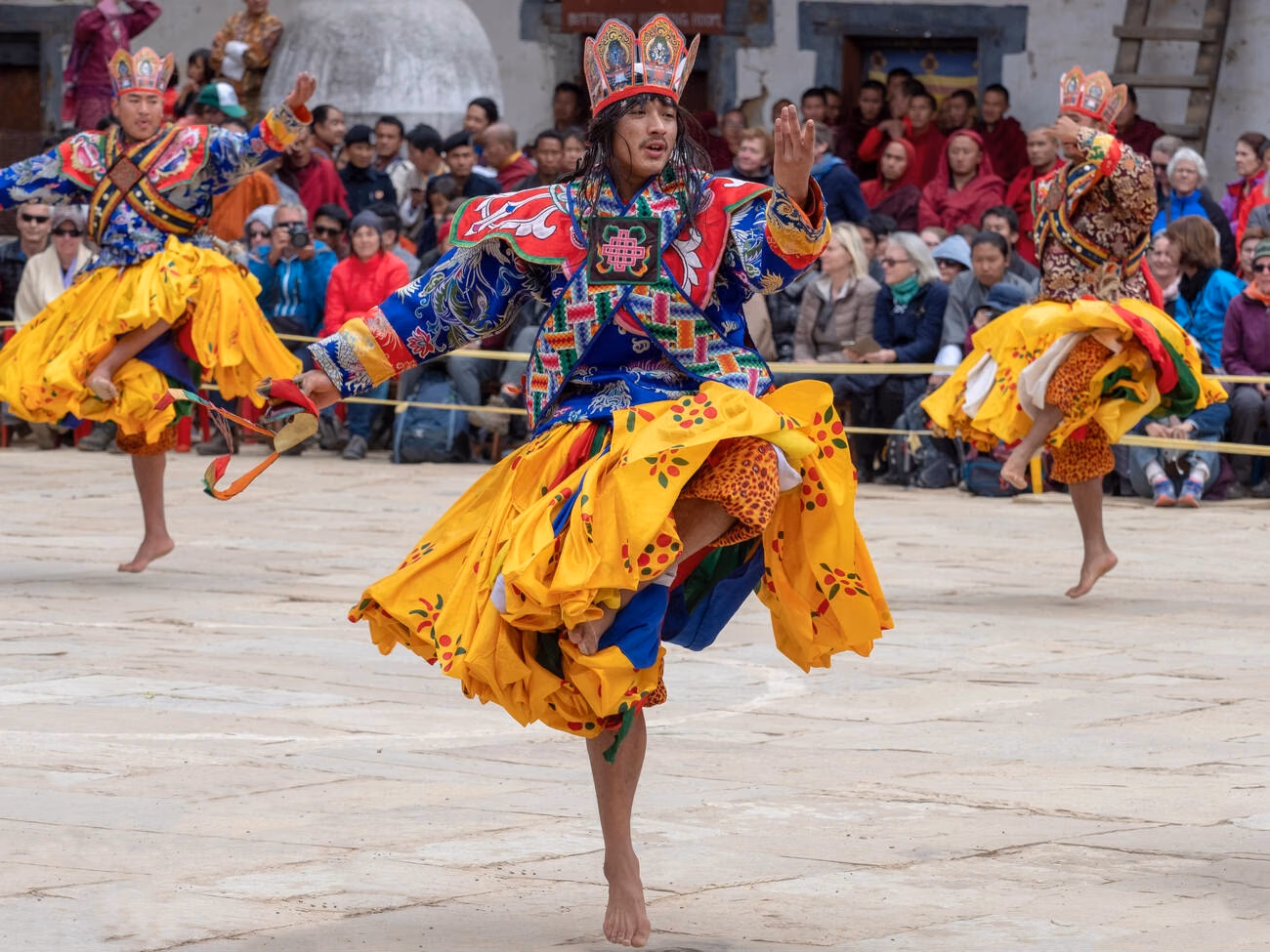 Children performing crane dance at Black-Necked Crane Festival
