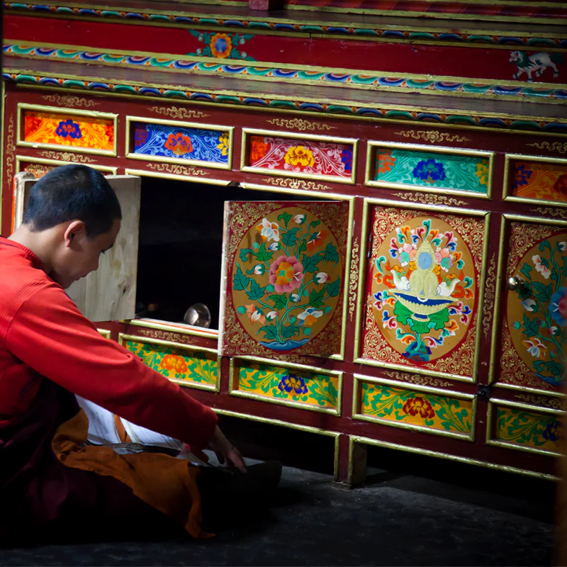 Monastery architecture frame in Ladakh