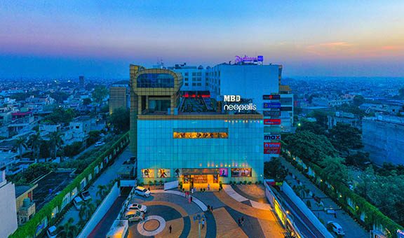 Modern architecture and city lights in Ludhiana