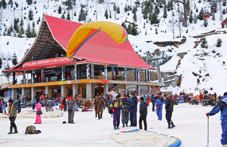 Adventure and valley view at Solang Valley Manali