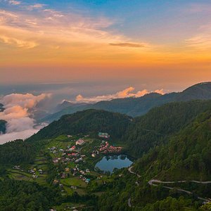 Sunset light at Tiffin Top Nainital