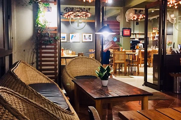 Dining tables and local meal service at restaurants in Imphal