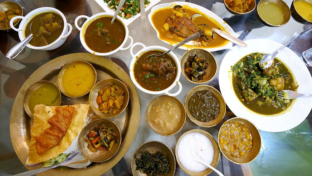 Street food and tea stalls in Tezpur market