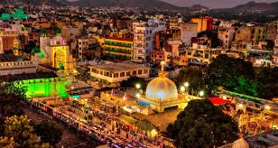 Ajmer city view with hills and heritage skyline