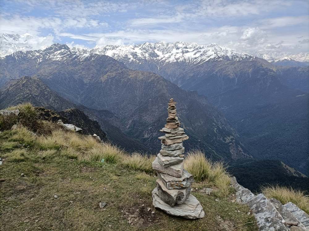 Chandrashila Peak summit with panoramic Himalayan views