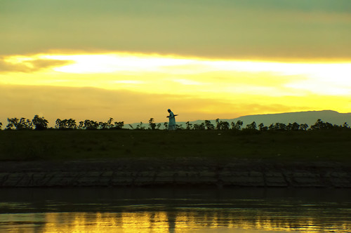 Early morning river sunrise view in Dawki Meghalaya