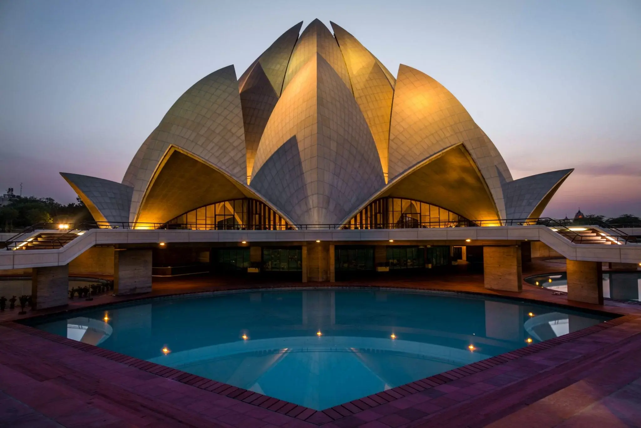 Lotus Temple and reflecting pools