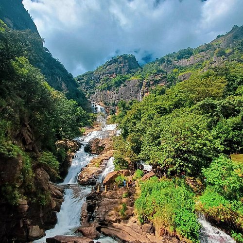 Waterfall near Ella in Sri Lanka hill country