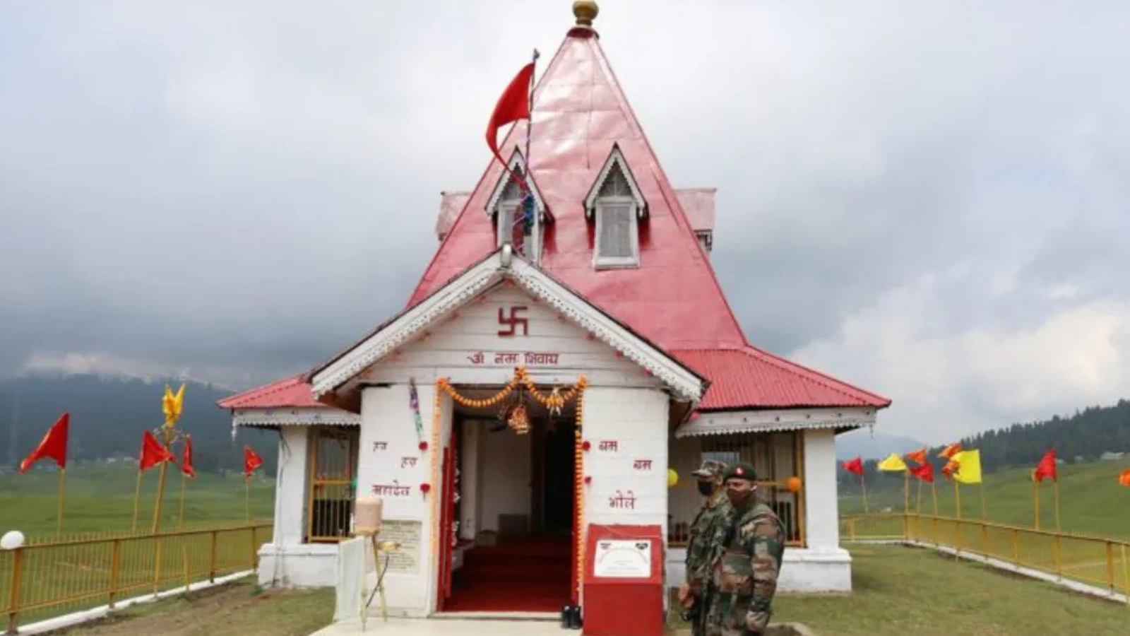 Maharani Temple area with Gulmarg valley backdrop