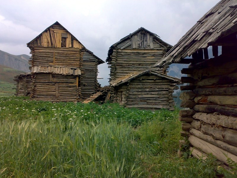 Remote landscape and village road in Tulail Valley