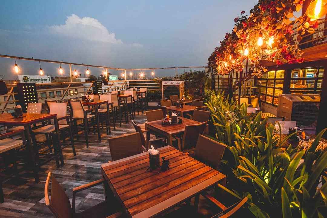 Nightlife crowd in Gurgaon Sector 29 district