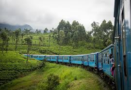Scenic train route near Ella in Sri Lanka