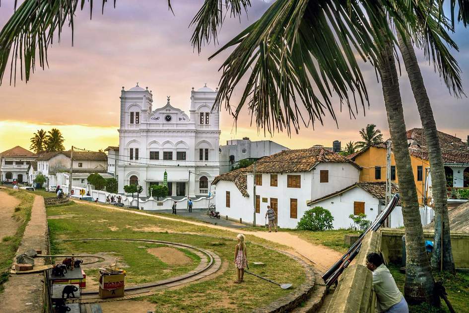 Walking lane inside Galle Dutch Fort Sri Lanka