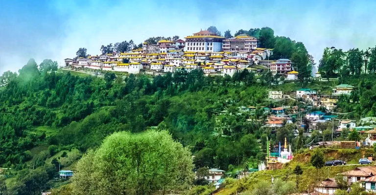 Itanagar city with mountains in background