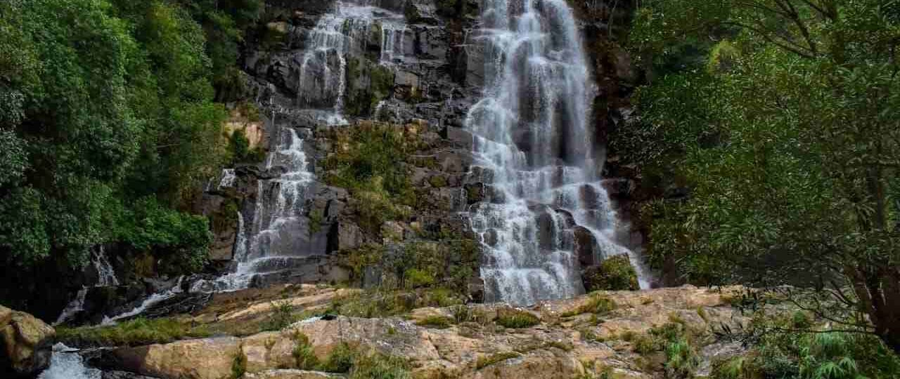 Thlum and Tyrshi waterfall viewpoints near Jowai in Jaintia Hills