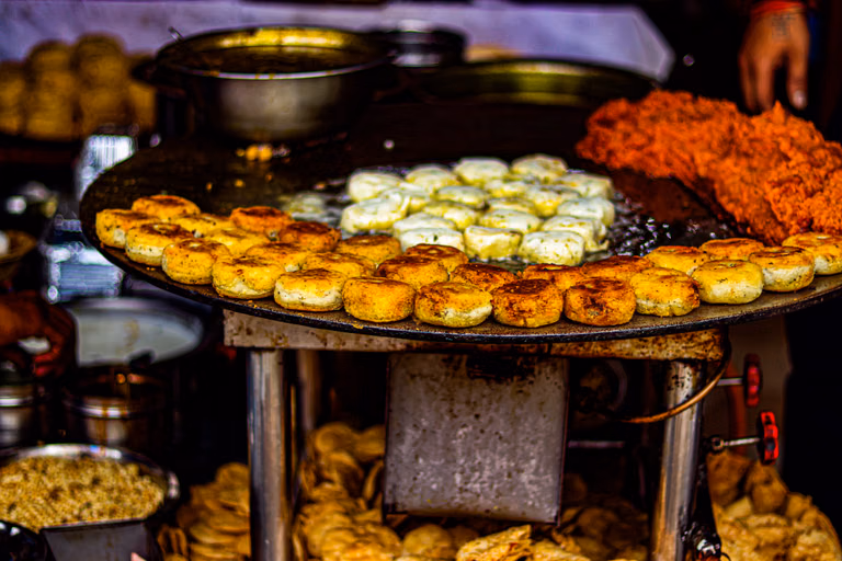 Street food section in Kanpur city