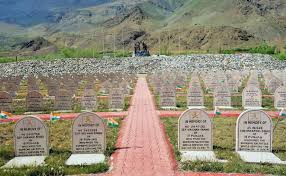 Kargil War Memorial and surrounding mountain backdrop near Drass
