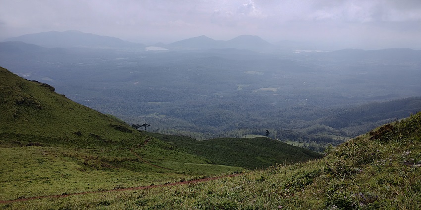 Misty valley panorama during Karnataka monsoon travel