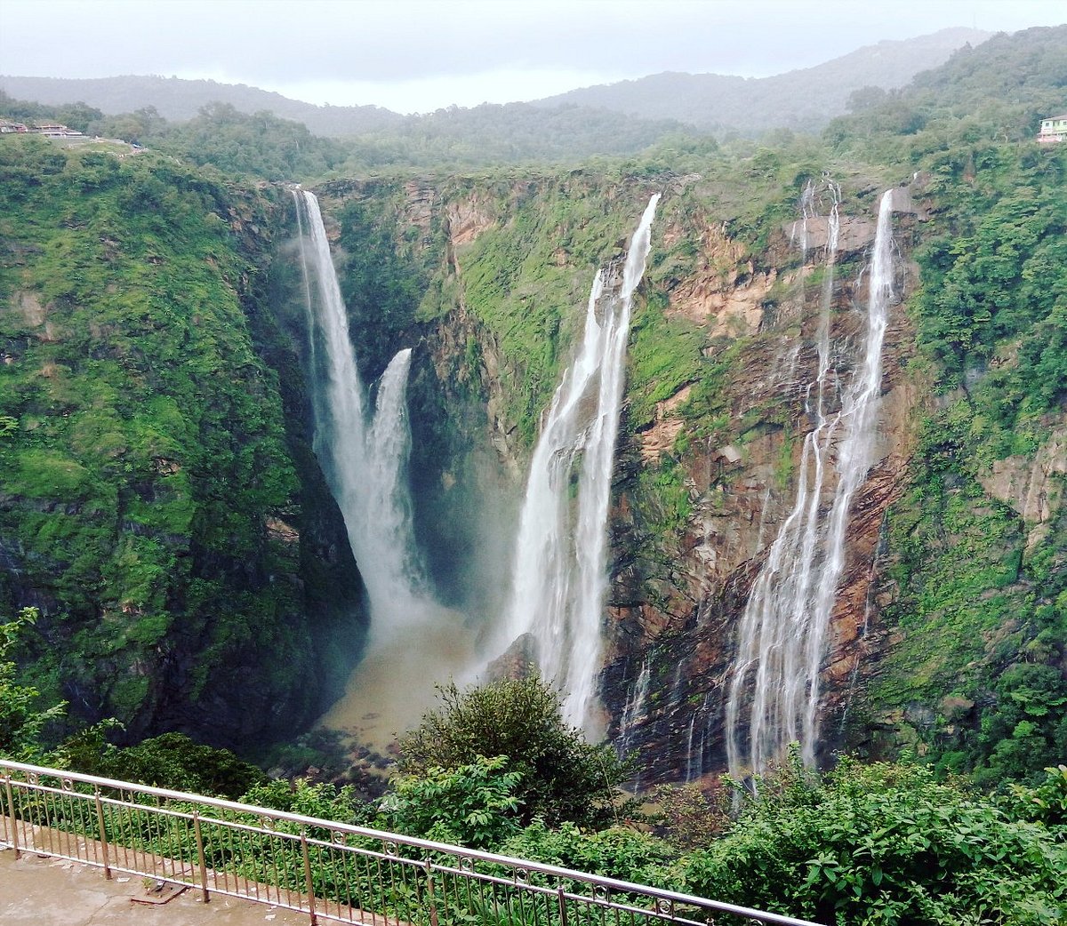 Waterfall stop during Karnataka monsoon trip