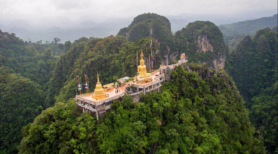Tiger Cave Temple viewpoint area in Krabi Thailand
