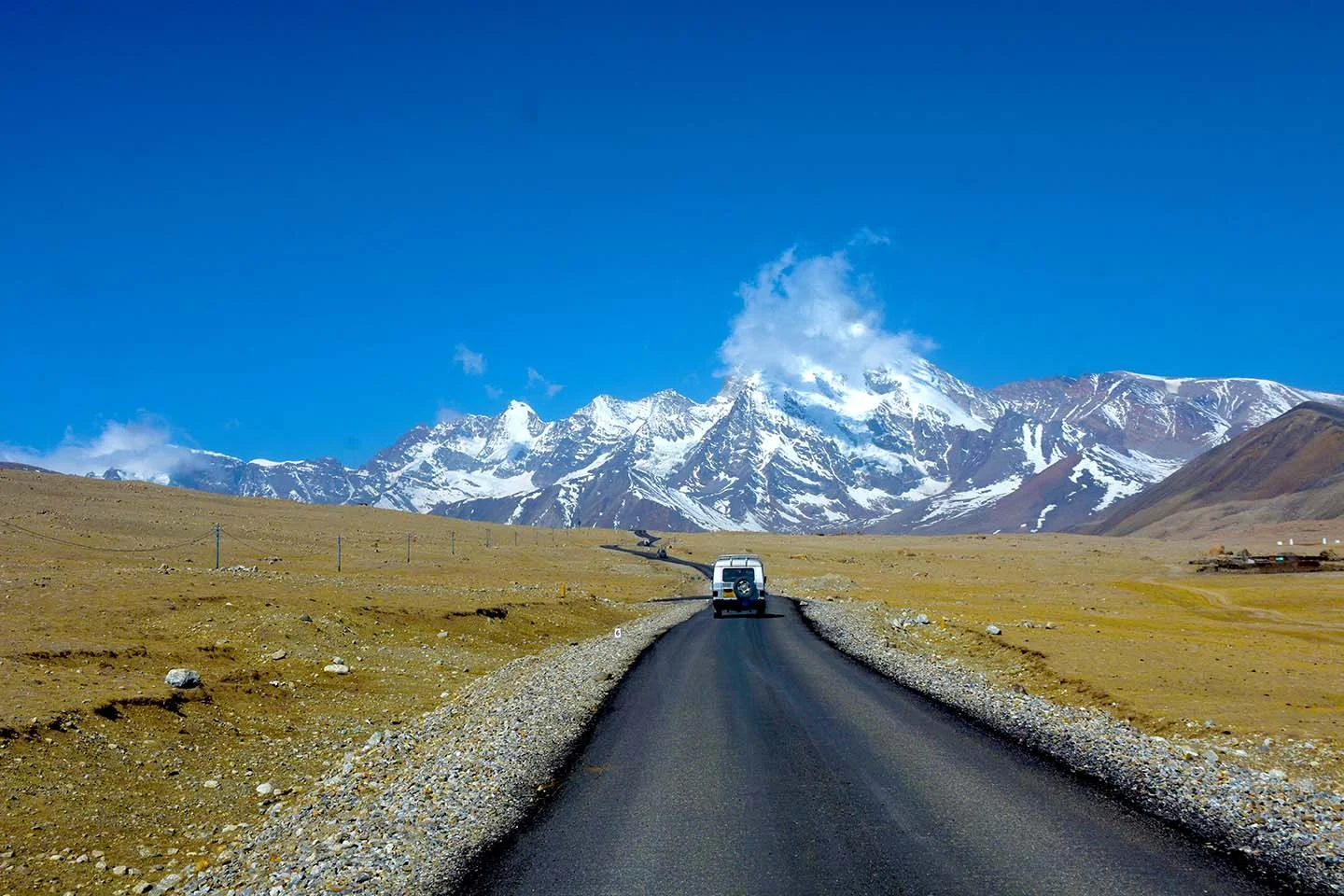 Gurudongmar Lake route scenery from Lachen in North Sikkim