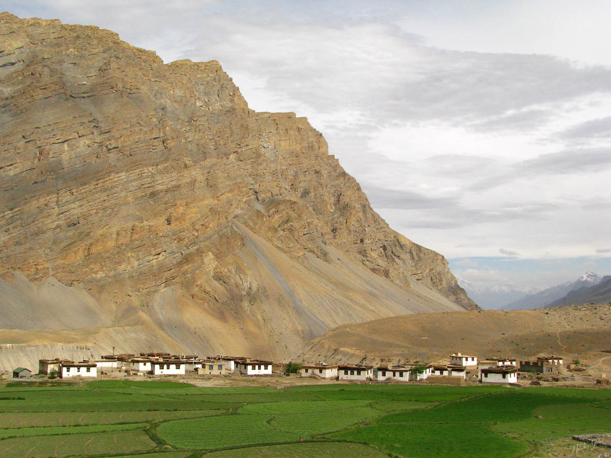 High altitude landscape and valley views near Losar Spiti