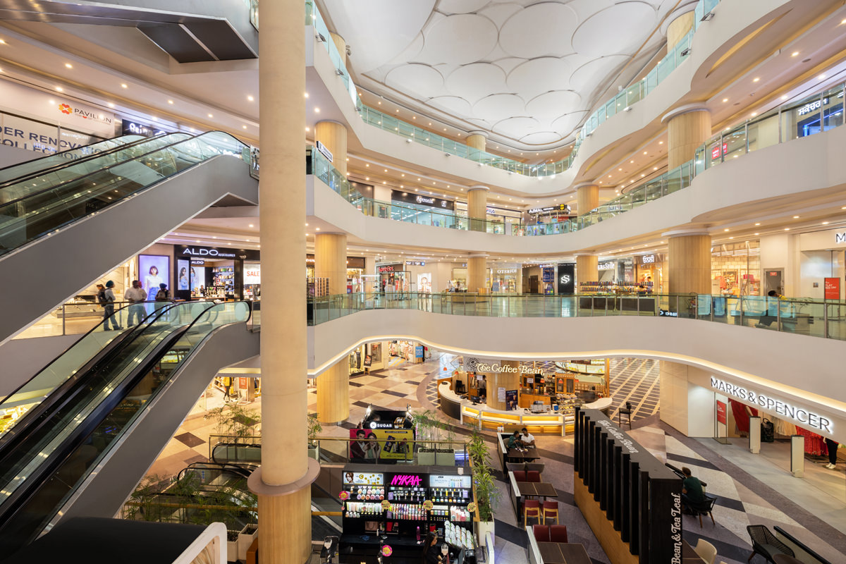 Pavilion Mall exterior showing modern shopping and entertainment complex