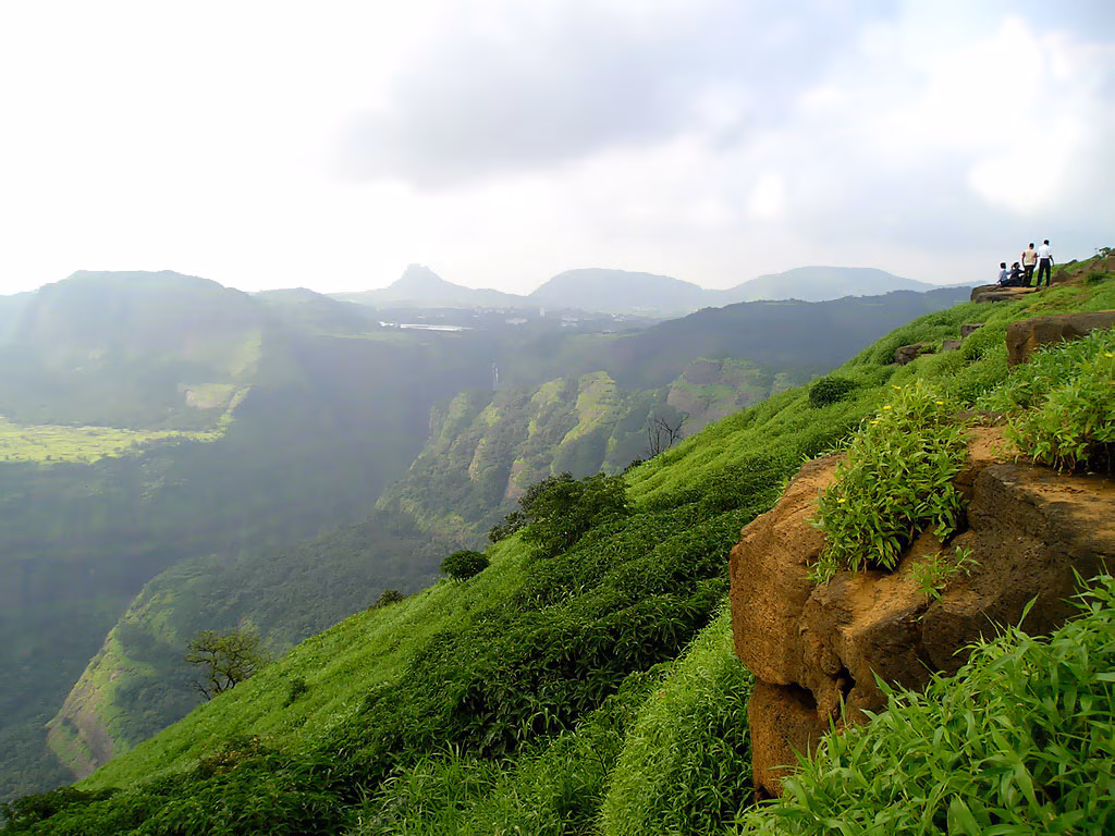 Cloudy valley and viewpoint landscape in Lonavala Maharashtra