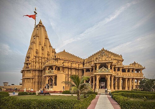 Somnath Temple with its magnificent shikhara and golden kalash
