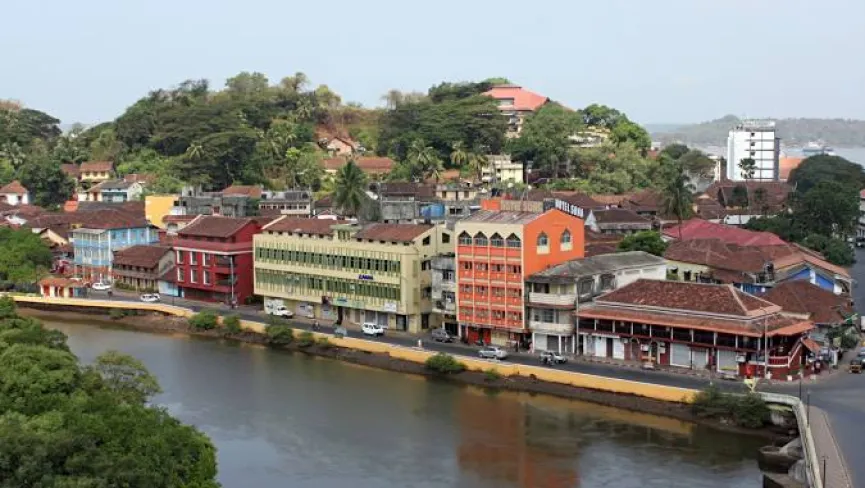 Panjem Panaji style Goa city overview with riverfront streets and local travel routes