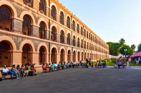 Cellular Jail facade and heritage complex in Port Blair