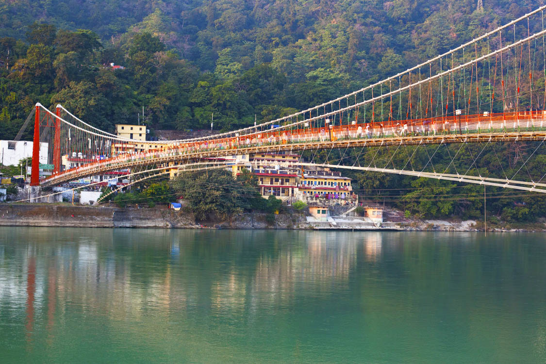 Ram Jhula and ashram side river walk in Rishikesh