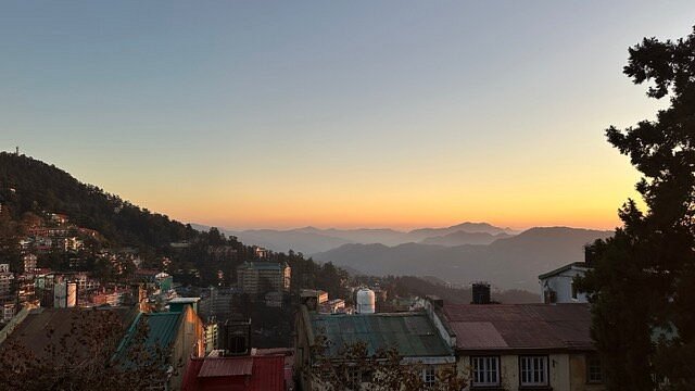 Morning view of Shimla Ridge and colonial buildings