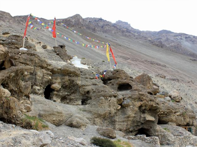 Ancient meditation caves near Tabo Monastery