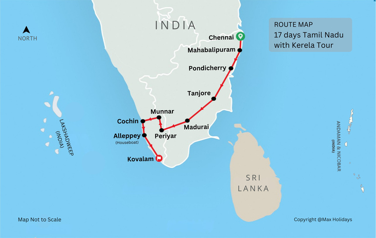 Sample itinerary structure for Tamil Nadu travel