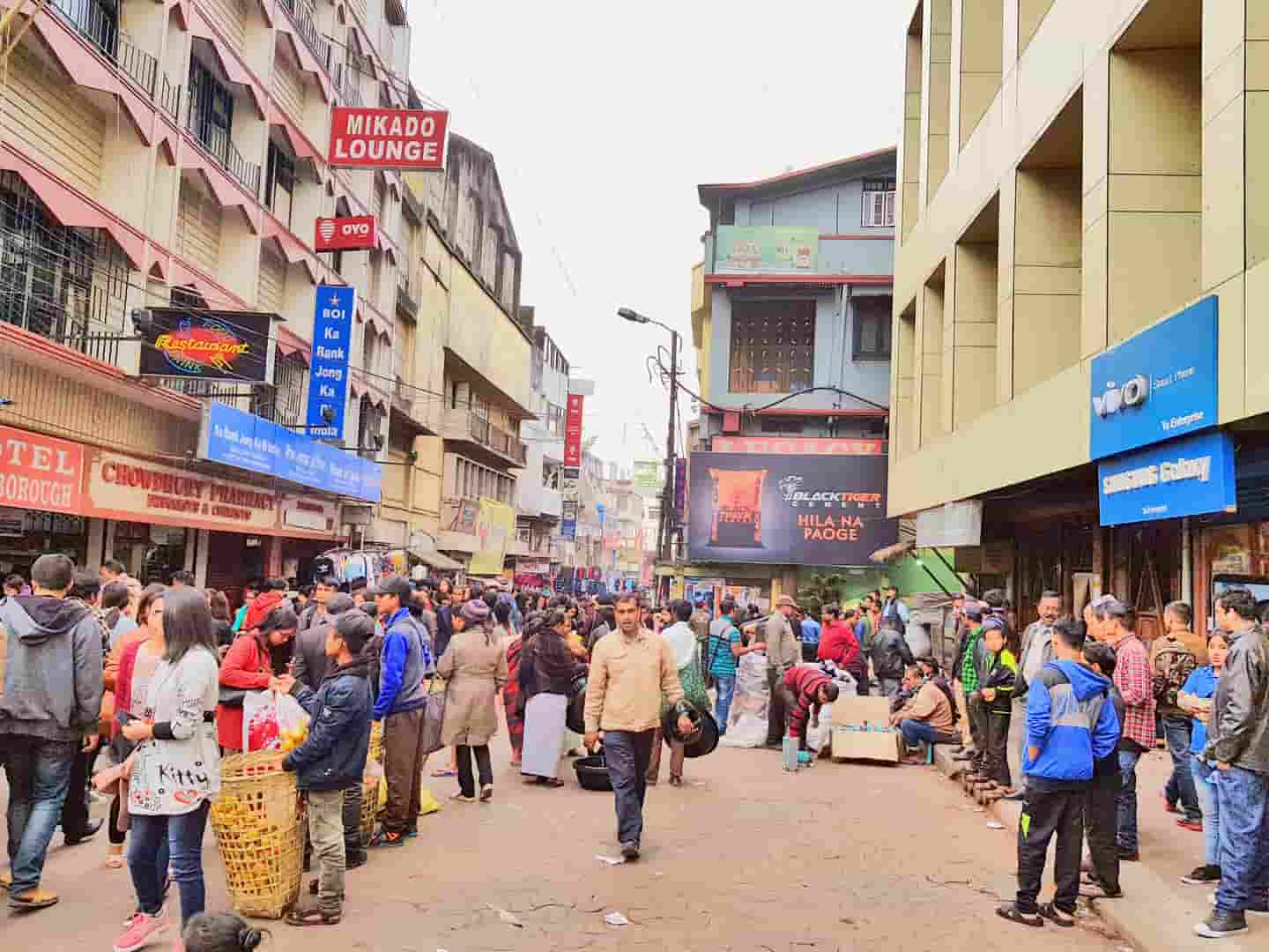 Local fashion and souvenir shops in Police Bazar Shillong