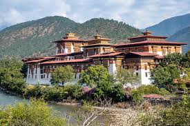 Punakha Dzong exterior view showing stunning Bhutanese architecture