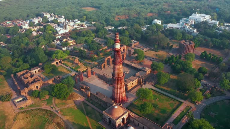 Aerial View of Qutub Complex