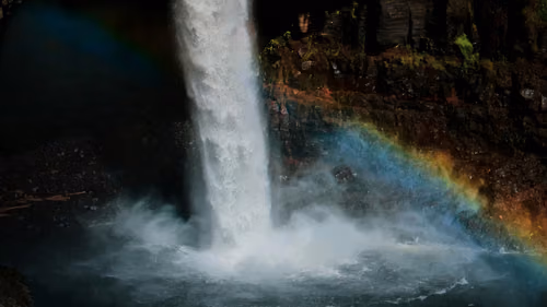 Rainbow Falls during monsoon season