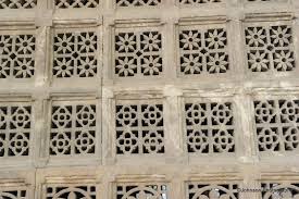 Interior view showing famous jali stone screens at Rani Sipri Mosque