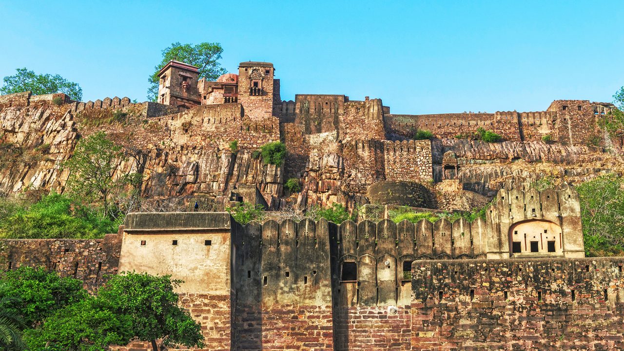 Ancient Ranthambore Fort within the national park