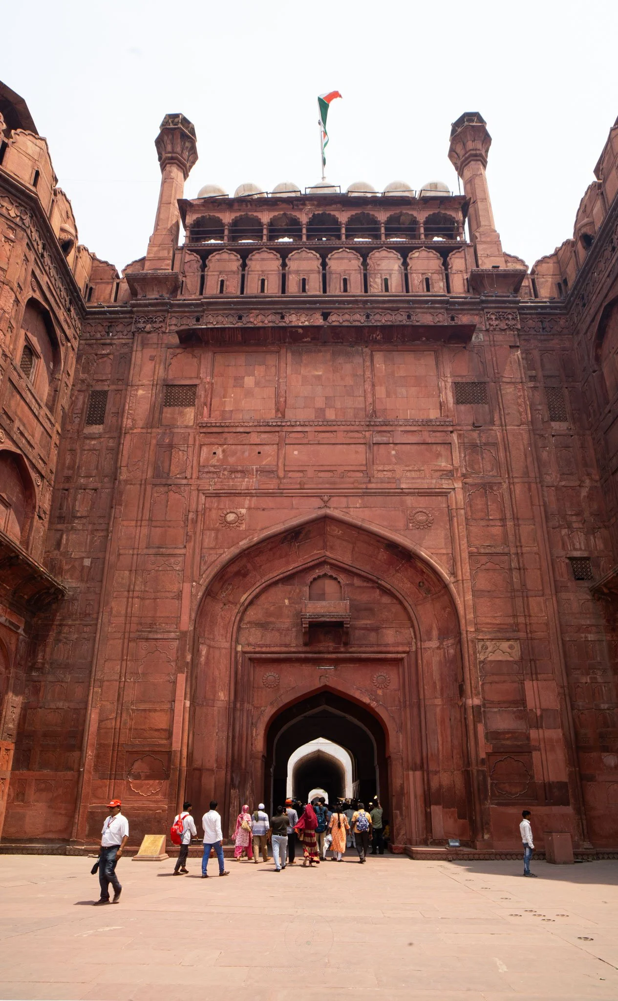 One day Old Delhi route map showing Red Fort and nearby attractions
